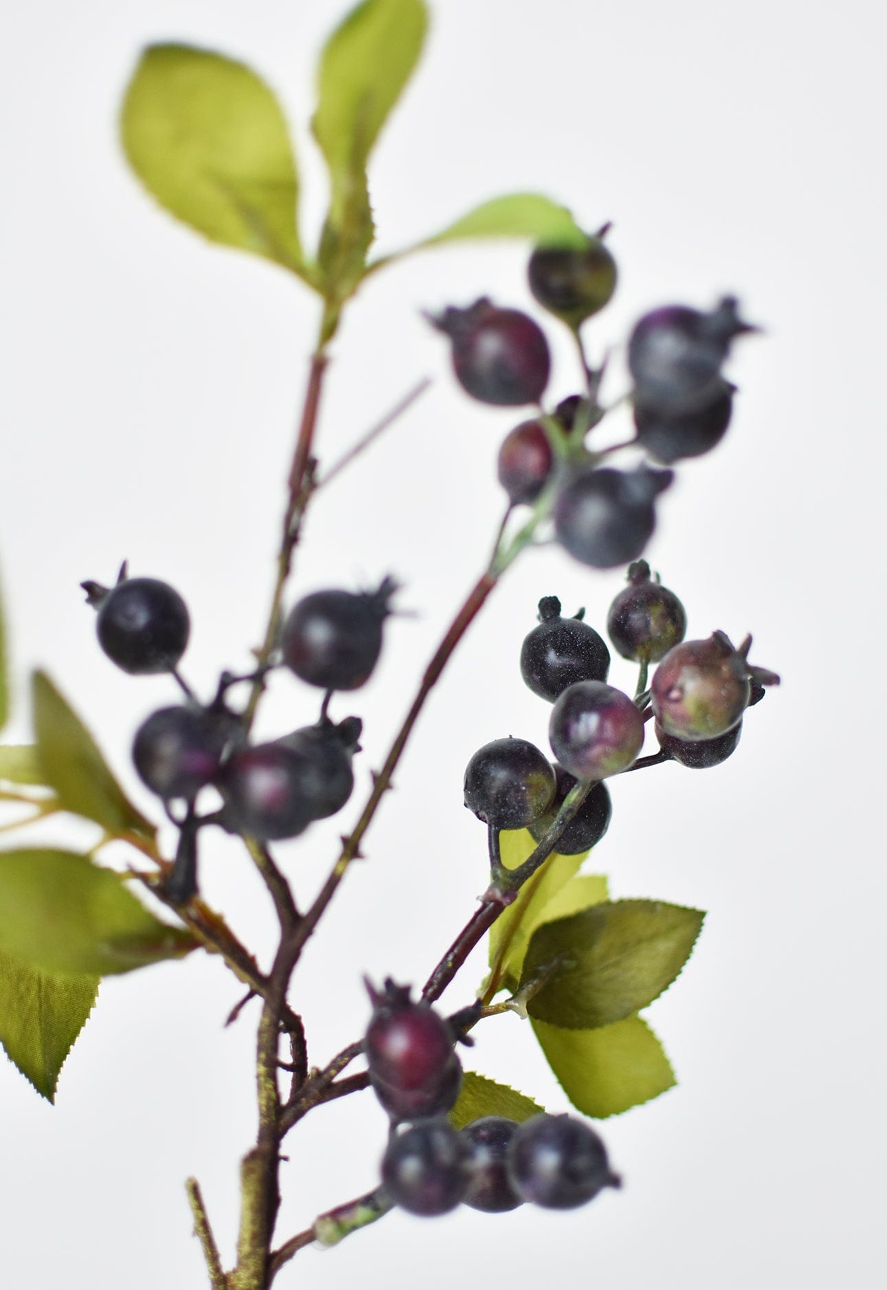 29 Faux Iced White Berry Stem 