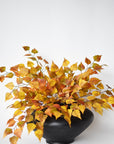 26" Faux Birch Leaf Stem Orange / Mustard / Yellow