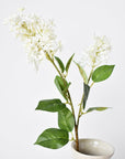 28.5" Faux White English Lilac Stem