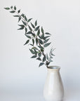 36" Faux Dark Green/Gray Ruscus Leaf Stem