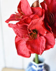 29" Faux Red Amaryllis Stem