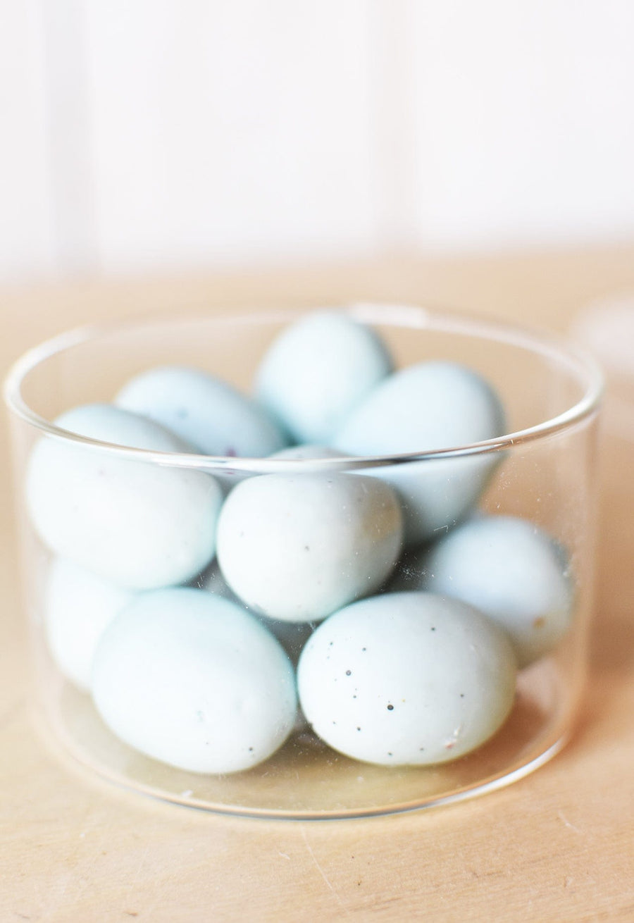2" Faux Light Blue Eggs Assortment