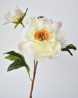 22.5" Faux Peony Stem w/Bud Cream White/Soft Pink