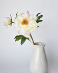 22.5" Faux Peony Stem w/Bud Cream White/Soft Pink