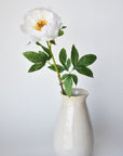 22" Faux White Peony Stem