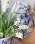 12.5" Faux White Muscari Bush Grape Hyacinth
