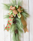 40" Faux Long Needle Pine Swag (w/o bow)