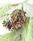 40" Faux Long Needle Pine Swag (w/o bow)