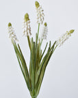 12.5" Faux White Muscari Bush Grape Hyacinth