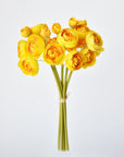 10" Faux Yellow Ranunculus Stem Bundle