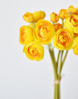 10" Faux Yellow Ranunculus Stem Bundle