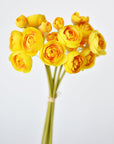 10" Faux Yellow Ranunculus Stem Bundle