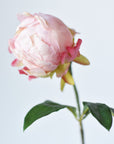 18" Faux Peony Bud Stem Light Pink