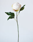 18" Faux Peony Bud Stem White