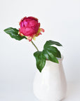 18" Faux Peony Bud Stem Fuchsia