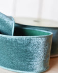 2.5" x 10yd Velvet Teal Ribbon