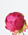 18" Faux Peony Bud Stem Fuchsia
