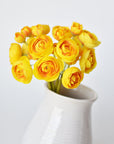 10" Faux Yellow Ranunculus Stem Bundle