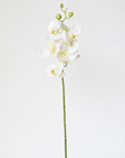 30" Faux White Orchid Stem