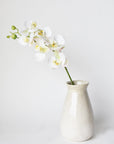 30" Faux White Orchid Stem