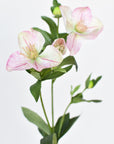 25" Faux Helleborus Stem Pink / Green