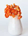 10.5" Faux Peachy Orange Ranunculus Stem Bundle