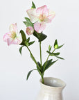 25" Faux Helleborus Stem Pink / Green