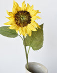 25" Faux Sunflower Stem Yellow