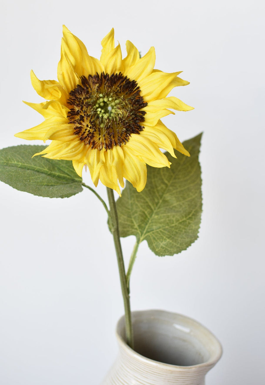 25" Faux Sunflower Stem Yellow