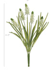 12.5" Faux White Muscari Bush Grape Hyacinth