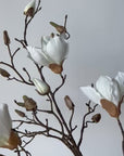 40" Faux Magnolia Branch Stem