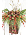 28" Faux Outdoor Red Berry Stem