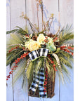 28" Faux Outdoor Red Berry Stem