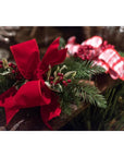 18" Variegated Faux Holly Stem