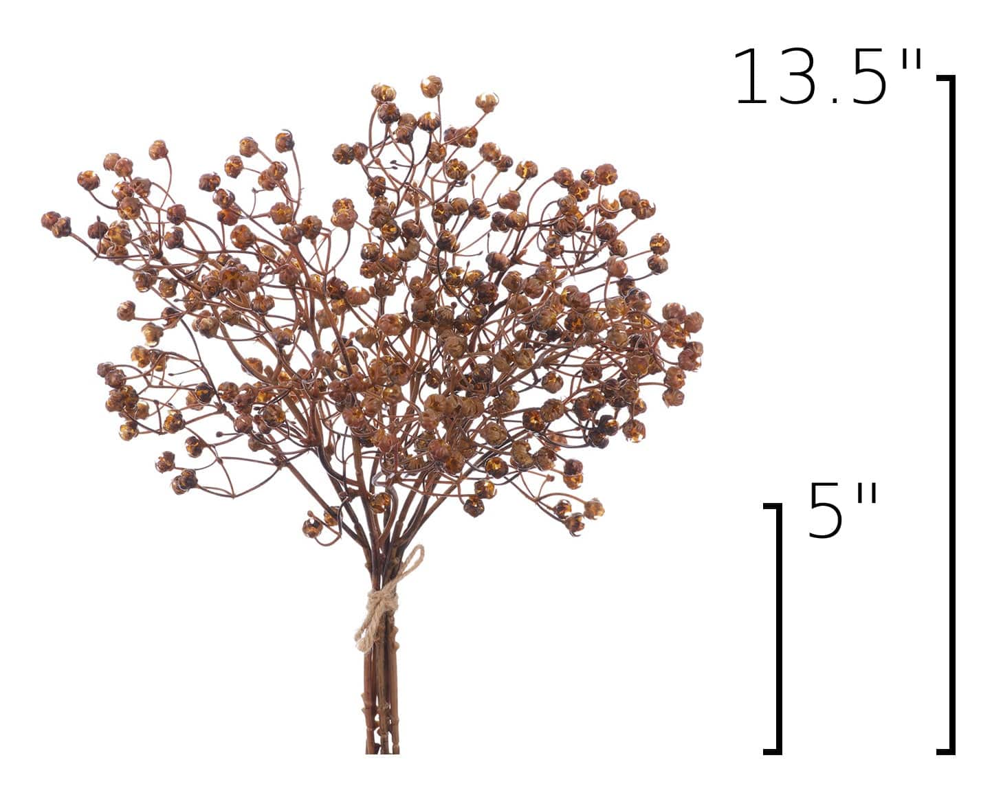 Size guide: 13.5 inches overall, splits at 5 inches