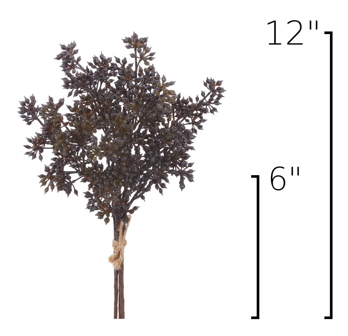 Size guide: 12 inches overall, splits at 6 inches