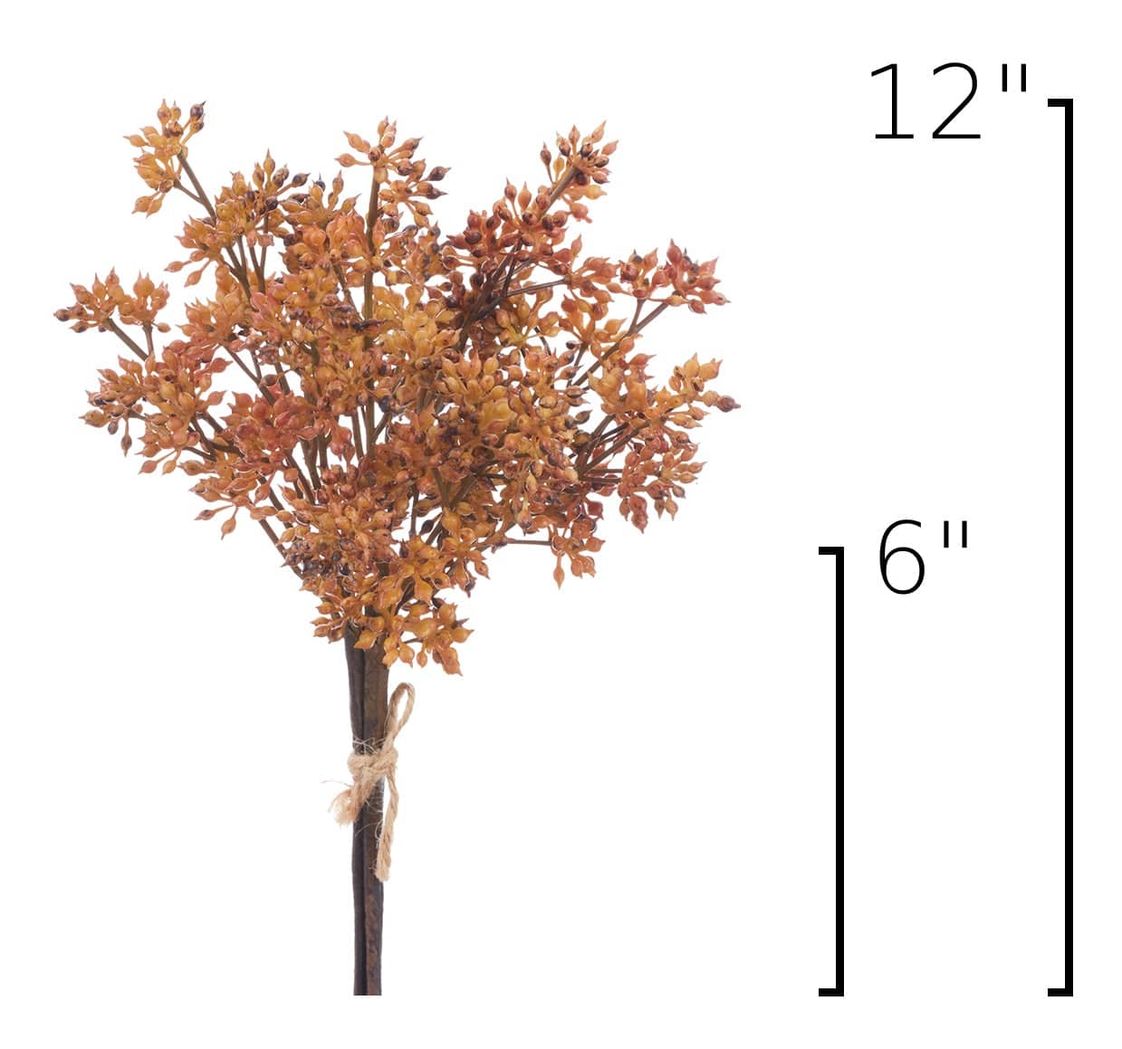 Size guide: 12 inches overall, splits at 6 inches
