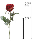Size guide: 22 inches overall, splits at 13 inches