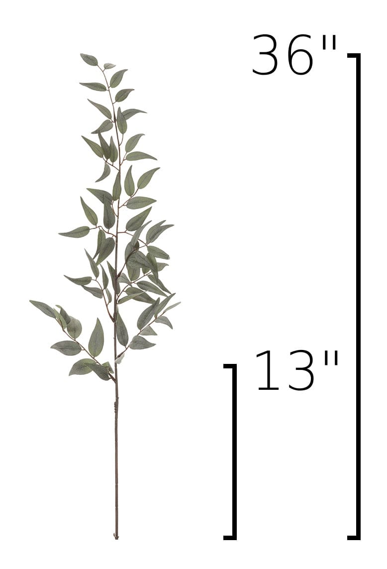 Size guide: 36 inches overall, splits at 13 inches