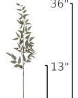 Size guide: 36 inches overall, splits at 13 inches