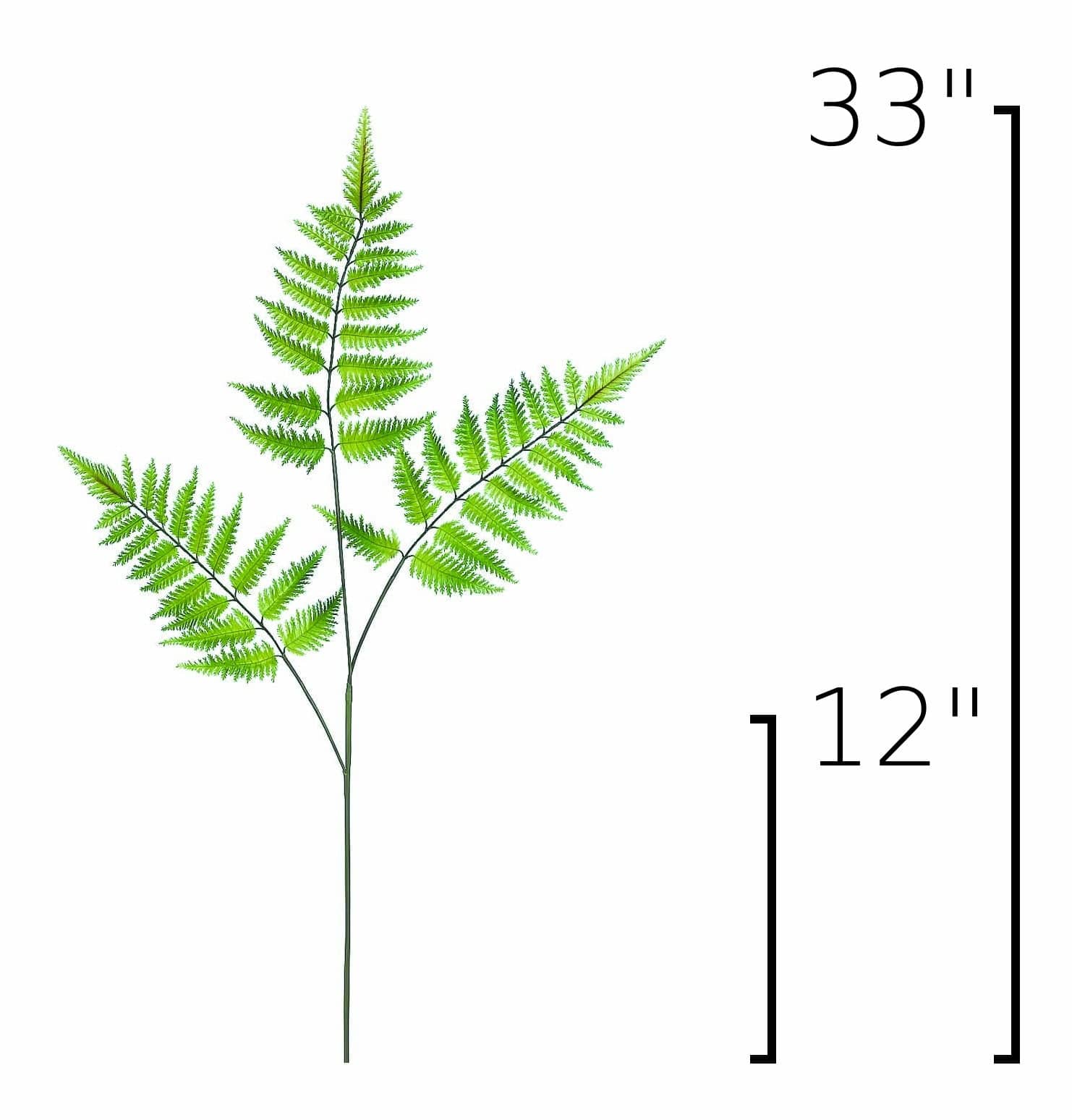 Size guide: 33 inches overall, splits at 12 inches