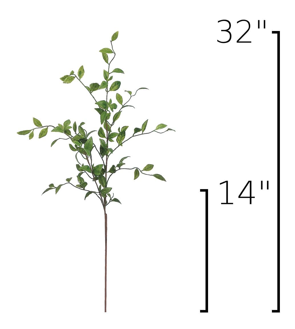 Size guide: 32 inches overall, splits at 14 inches
