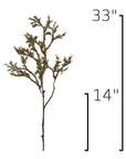 Size guide: 33 inches overall, splits at 14 inches