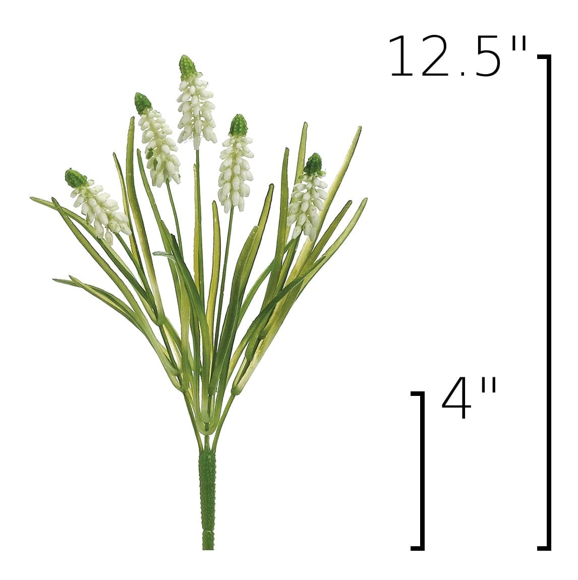 Size guide: 12.5 inches overall, splits at 4 inches