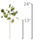 Size guide: 24 inches overall, splits at 13 inches