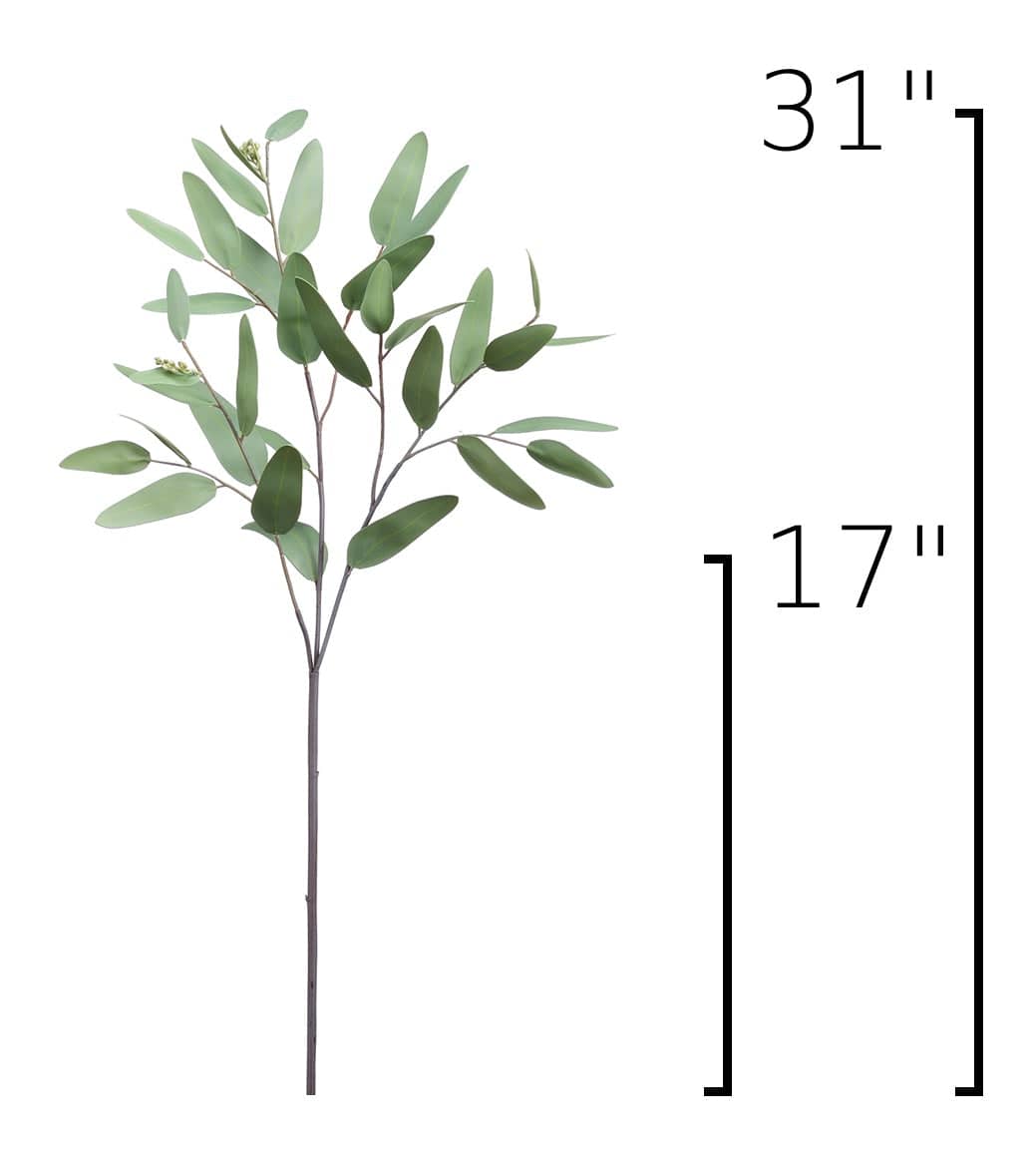 Size guide: 31 inches overall, splits at 17 inches