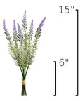 Size guide: 15 inches overall, splits at 6 inches