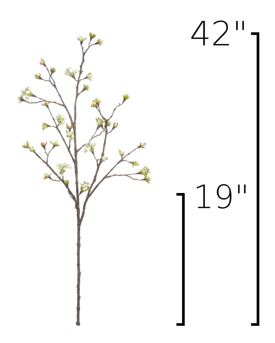 Size guide: 42 inches overall, splits at 19 inches