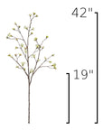 Size guide: 42 inches overall, splits at 19 inches