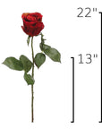 Size guide: 22 inches overall, splits at 13 inches